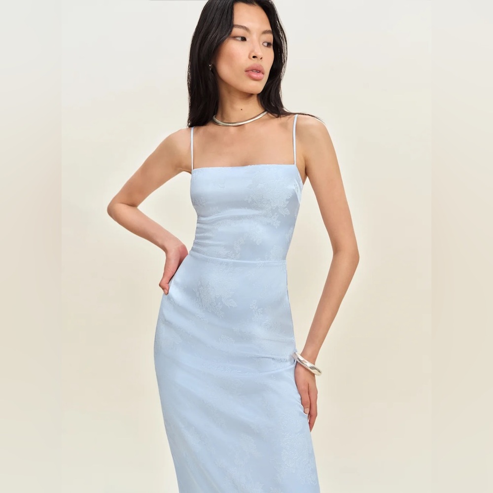 Reformation Light Blue Maxi Slip Dress - Picture 2 of 15
